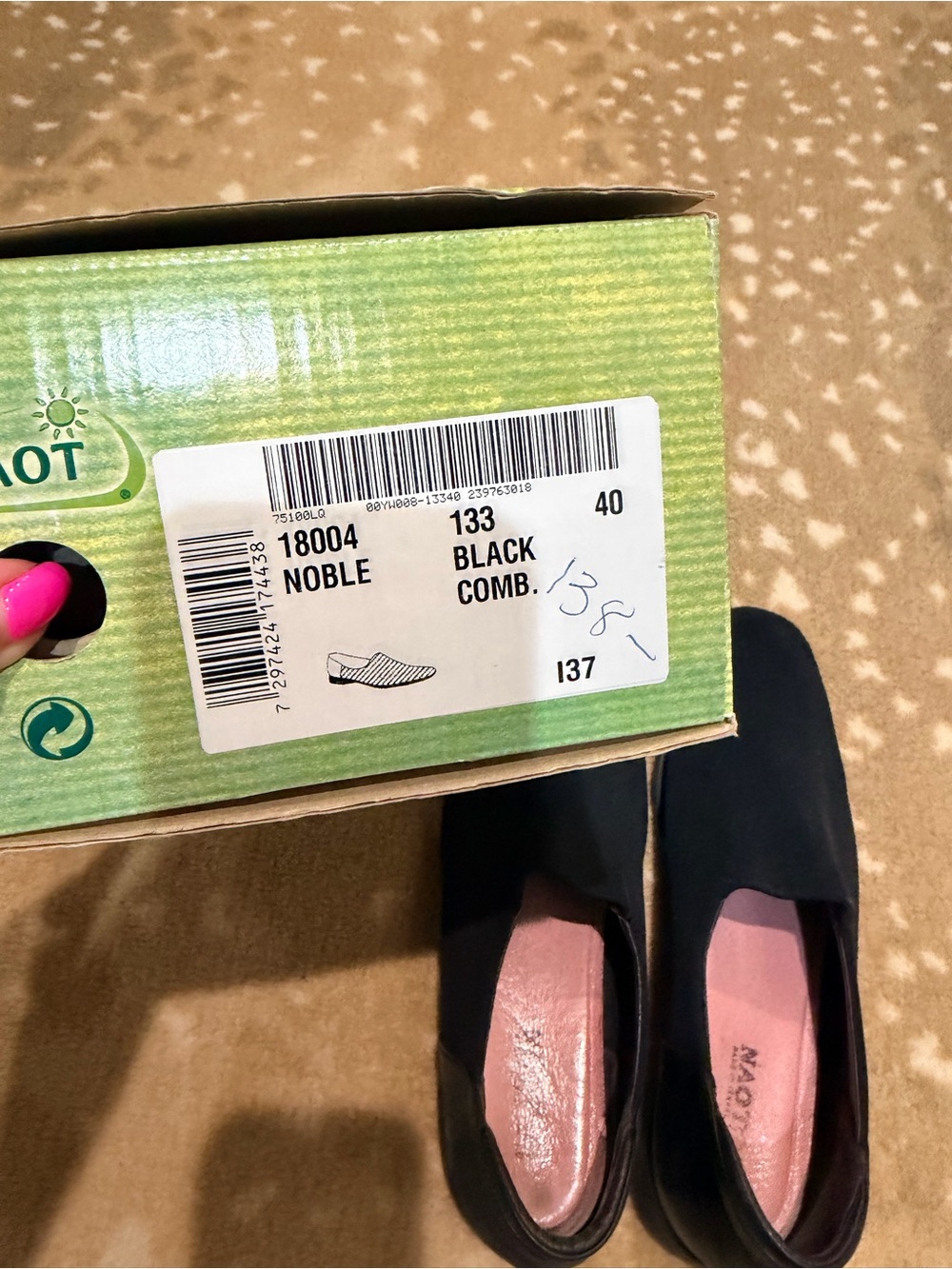 Naot Black Slip-On Loafers for Women